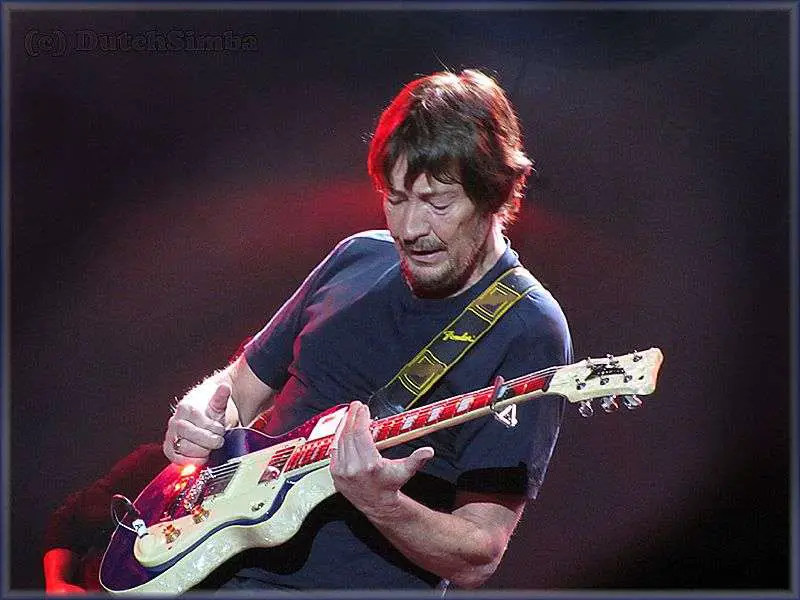 Chris Rea With A Red and White Guitar