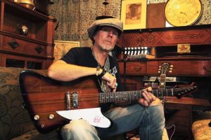 muddy Manninen with his firebird guitar